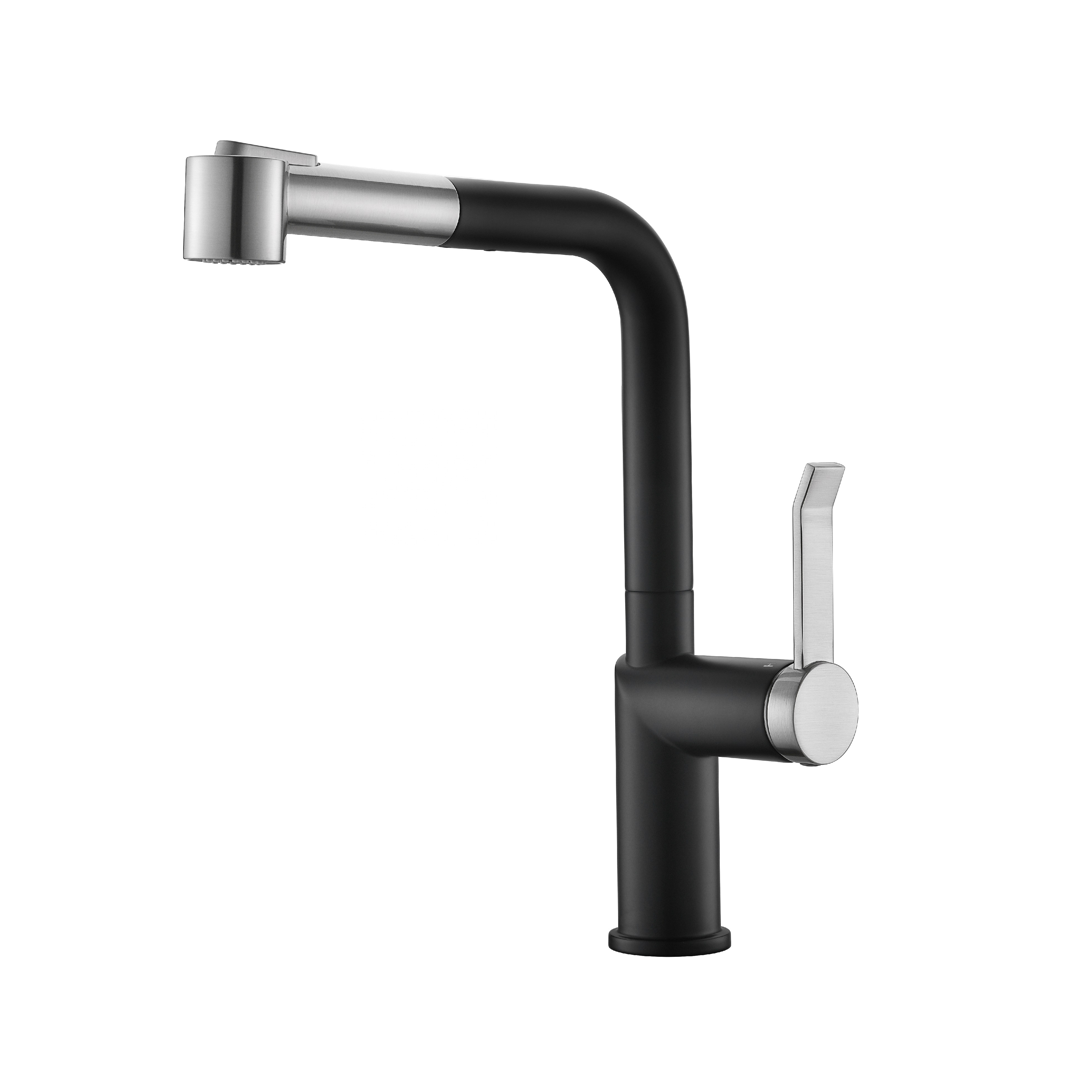 Novo design preto torneiras de cozinha de aço extraível torneira de cozinha torneira de pia