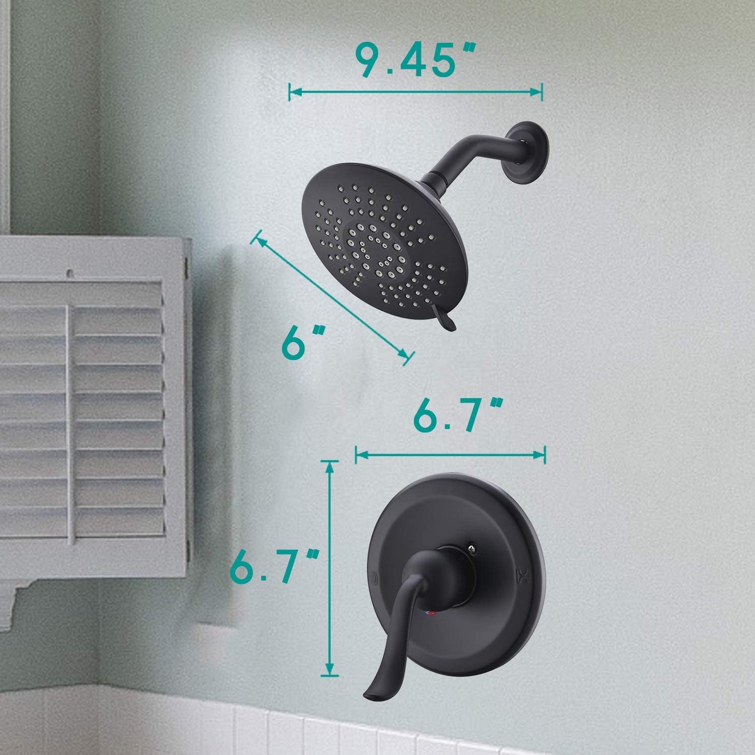 Torneira de chuveiro moderna em parede preta torneira do banheiro chuveiro
