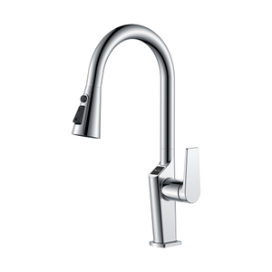 Torneiras de cozinha quadradas com mostrador de temperatura hidrelétrica Torneira de cozinha embutida cromada