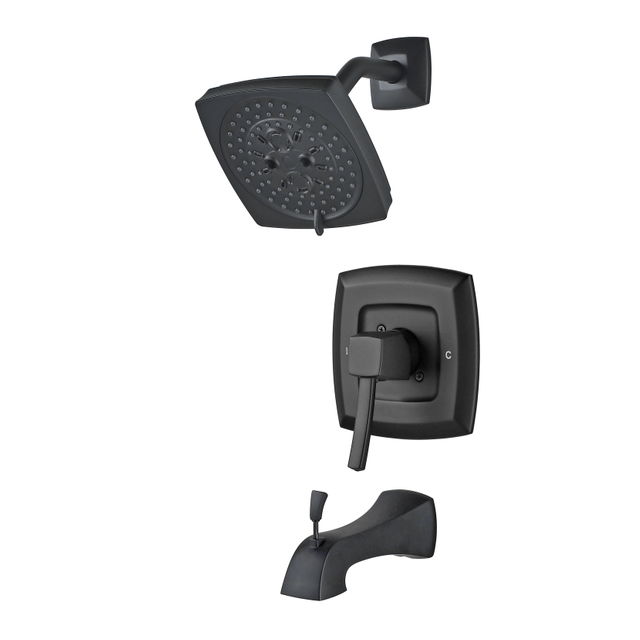 Conjunto de torneiras de chuveiro para banheiro misturador oculto torneira de chuveiro preta